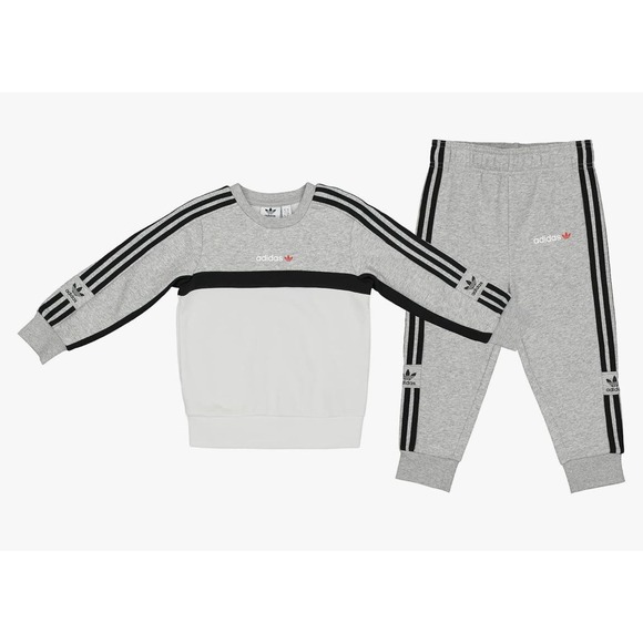 adidas Originals Infant and Toddler Crew Set, Sweatshirt * Sweatpants SZ18M - Picture 1 of 8